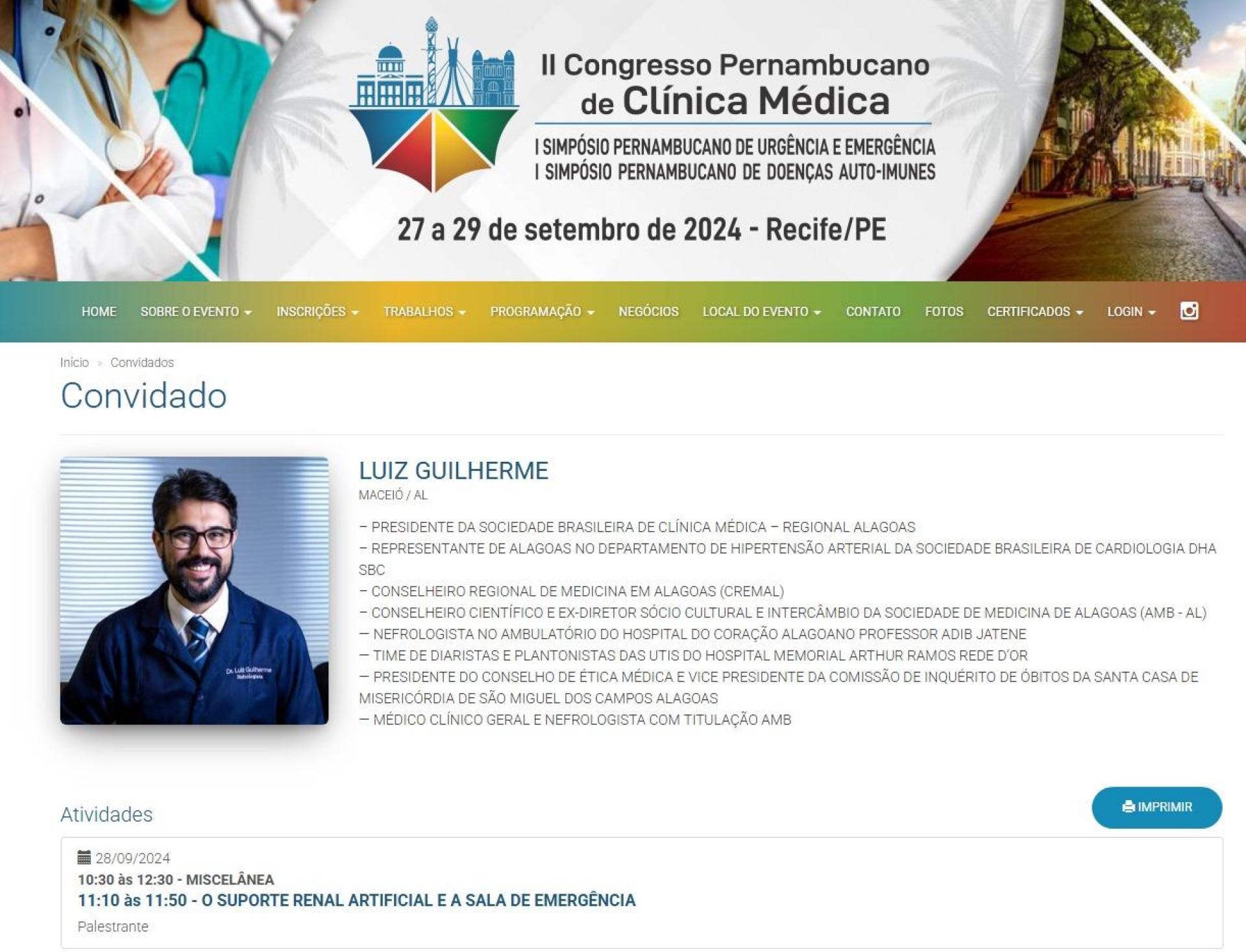 II Congresso Pernambucano de Clínica Médica